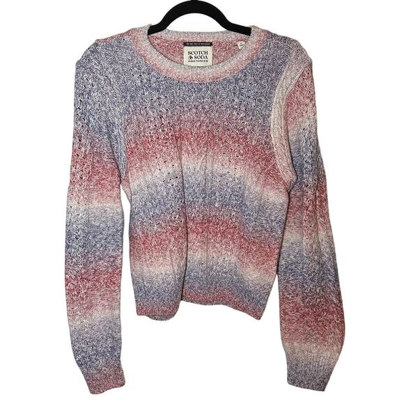 Scotch & Soda Amsterdam Women's Space Dye Ombre Stripe Sweater Size Medium - Picture 3 of 15